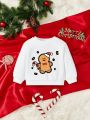 Baby Girls Christmas Print Sweatshirt