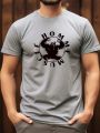 Men'S Animal And Letter Printed T-Shirt