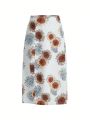 Mari Mesquita Sunflower Printed Skirt