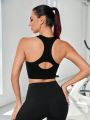 Yoga Basic Cut Out Back Sports Bra