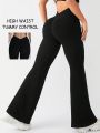 Daily&Casual Women's Solid Color Sporty Bell-Bottomed Pants