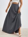 SHEIN Essnce Solid High Waist Maxi Skirt