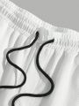 SHEIN Men Letter Patched Detail Drawstring Waist Sweatpants