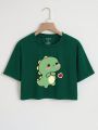 Women's Dinosaur Heart Print T-shirt
