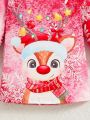 Baby Girl Christmas Print Tee Dress