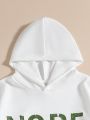 Teen Girls' Hooded Casual 2pcs/Set With Letter Print