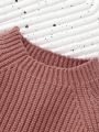 Baby Girls' Solid Color Drop Shoulder Sweater