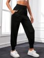 Daily&Casual Elastic Waist & Ankle Banded Sports Pants