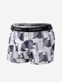 3pcs Men's Boxers With Letter Weaved Waistband And Flat Angle Cutting