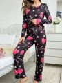 Heart & Letter Graphic PJ Set