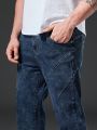 Men Plus Solid Straight Leg Jeans