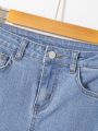 SHEIN Tween Boy Ripped Frayed Skinny Jeans