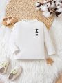 Baby's Card Pattern Printed Long Sleeve Top