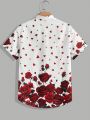 Manfinity RSRT Men's Long Sleeve Shirt With Rose Print