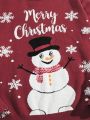 SHEIN Men Plus Christmas Snowman & Slogan Graphic Sweater