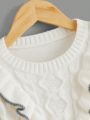 Girls' (kids') Solid Round Neck Sweater