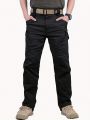 Manfinity Men's Solid Color Slant Pockets Trousers Without Belt