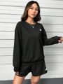 Women's Hoodie And Shorts Set