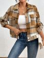 Women's Colorblock Plaid Jacket