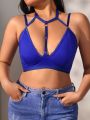 Plus Size Women's Hollow Out Bralette Without Steel Ring