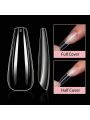 Makartt Ballerina Nails Set 500pcs Clear False Nail Tips with 4 PCS Nail Glue for Acrylic Nail Press on Nails Set Full Cover Coffin Nails Soak Off Nail Tips with 1pc Nail File Nails Art for Women