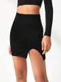 SHEIN Leisure Women's Side Split Sport Skirt