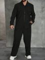 Extended Sizes Men'S Plus Size Long Sleeve Jacket & Pants Set