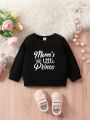 Baby Girl Letter Graphic Sweatshirt