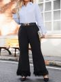 Women's Plus Size Solid Color Flared Pants