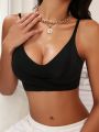 Women's Cross Design Side Buckle Underwear Bra