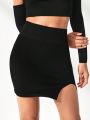 SHEIN Leisure Women's Side Split Sport Skirt