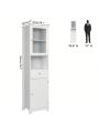 MDF Spray Paint Upper And Lower 2 Doors 1 Pumping 1 Shelf Bathroom Cabinet White