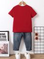 SHEIN Kids EVRYDAY Boys Slogan Graphic Tee