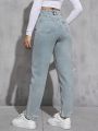 High Waist Mom Fit Jeans