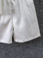 White Jacquard Fabric Traditional Chinese Clothing For Young Boys