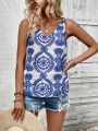 Women'S Flower Embroidery Tank Top