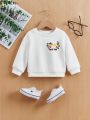 Baby Boy Letter Graphic Sweatshirt