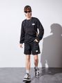 Teenagers (male) Chapter Details Tops And Shorts Two-piece Set