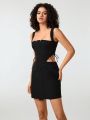 BY BLCK Cut Out Knot Side Cami Dress