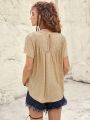 SHEIN BohoFeels Vacation Breathable Women's Raglan Short-Sleeved T-Shirt