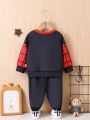 Baby Spider Printed Hoodie With Pants Set