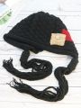 1pc Women's Handmade Casual Crochet Knit Beanie Hat With Soft & Feminine Style, Suitable For Winter Travel