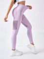 Hollow Out Tummy Control Sports Leggings