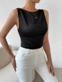 SHEIN Privé Knot Backless Vest Top