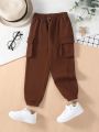 Girls' Casual & Simple & Fashionable Sports Pants With Side Pockets For Autumn/Winter