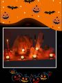 Halloween Decorative Led Electronic Candle Light With Spider Design, Table Lamp, Horrible Atmosphere, Built-in Battery