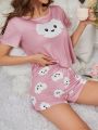 Women'S Cartoon Printed Pajama Set