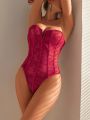 SHEIN Lace Strapless Sexy Lingerie Bodysuit For Women