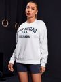 Letter Print Sports Sweatshirt