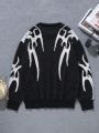 Men'S Printed Long Sleeve Casual Sweater